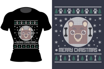 Ugly Christmas sweater t-shirt design