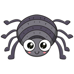 vector illustration of cute spider cartoon