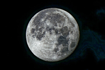 Moon photographed with a telephoto lens. © J.M.C. Foto