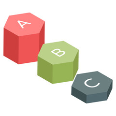 An icon design of abc chart 