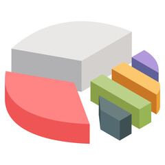 Creative design icon of business chart 