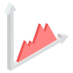 Premium download icon of area chart 