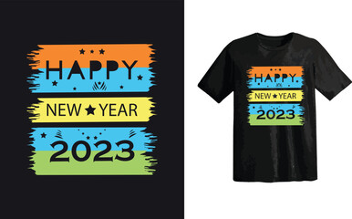 Happy new year 2023 t shirt design
