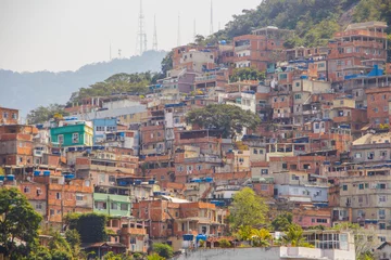 Cercles muraux Copacabana, Rio de Janeiro, Brésil Cantagalo favela in the Ipanema neighborhood of Rio de Janeiro.