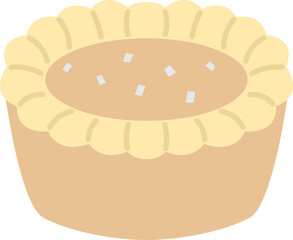 salted caramel tartlet baked sweet bakery clipart