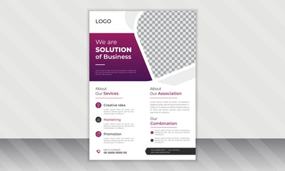 Corporate modern Business flyer design template. Geometric shape business flyer design layout, business poster design and leaflets.
