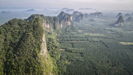 Fototapeta na wymiar The scenic landscape of Krabi Province in Thailand