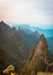 Portals of Hercules located in the mountains of horg&atilde;os and a formation of mountains where you have a beautiful sunrise