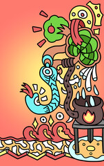 This is my weird colorful art that I do my best!! Hope you love and like it!!