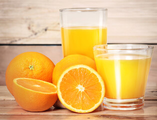 Fototapeta na wymiar fresh orange juice