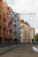 Obraz premium Street in the city while road reconstruction