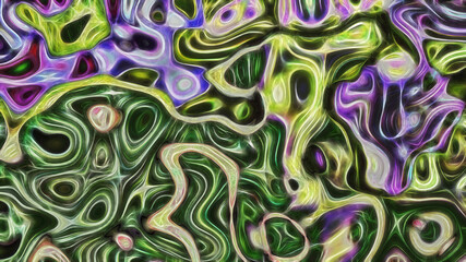 Abstract textured multicolored neon liquid background