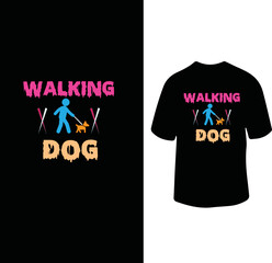 Walking Dog t shirt design