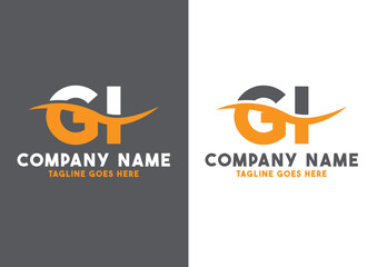 Letter GI initial logo design - GI logo - GI - obrazy, fototapety, plakaty
