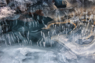 piece of ice baikal on ice, nature winter season crystal water transparent outdoor