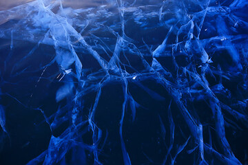 ice texture cracks baikal, abstract background winter ice transparent blue