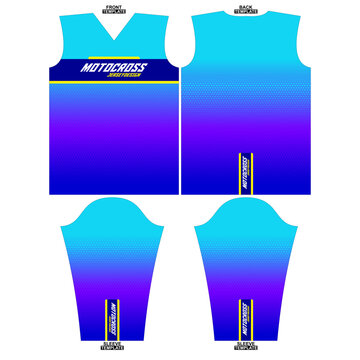 Print-ready sublimation motocross long sleeve jersey design