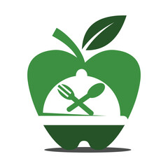 healthy food catering logo Icon Illustration Brand Identity
