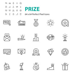 Fototapeta premium set of prize icons, award, achievement