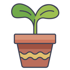 Planted pots icon