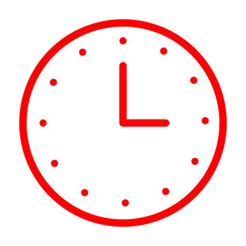 Red Clock Icon