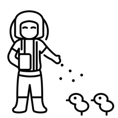 Female gardeners icon