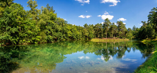 Lake Bosvijver in the nature reserve Heidestein near Zeist
