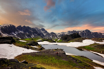 sunrise over the mountains