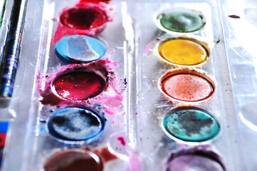 tintas pintura paleta de cores