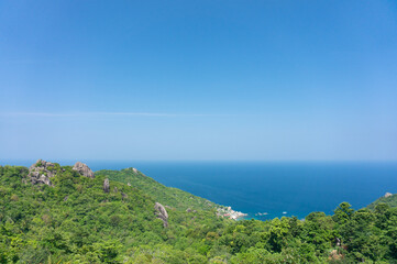 Aerial view of Koh Tao, Thailand.