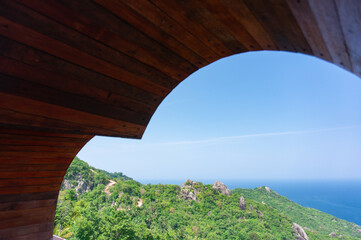 Aerial view of Koh Tao, Thailand.