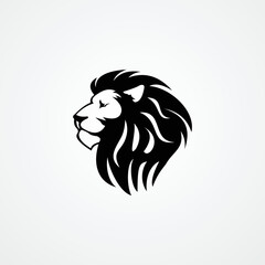 Singa Desain Logo Vektor Template