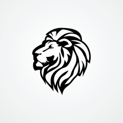 Singa Desain Logo Vektor Template