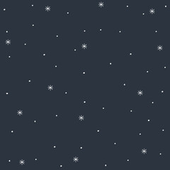 Night sky background snows and vector illustration - 538387983
