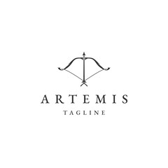 Artemis, arrow logo design template flat vector