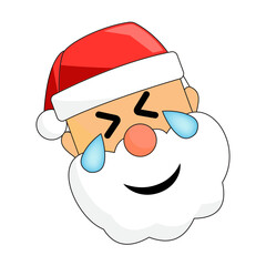 Obraz na płótnie Canvas Santa Emoticons Chracter