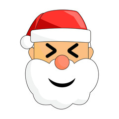 Obraz na płótnie Canvas Santa Emoticons Chracter
