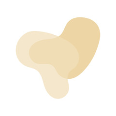 Beige Abstract Shape