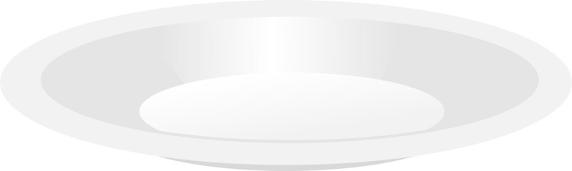 white porcelain ceramic plate isolated on white front view 