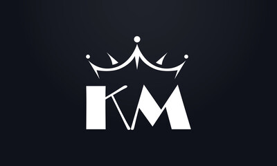 King crown logo design vector and extra bold queen symbol