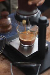 Barista push manual espresso maker for coffee