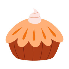 Pumpkin pie. Cute hand drawn elements. Hugge cozy vibe.