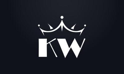 King crown logo design vector and extra bold queen symbol