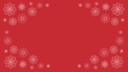 Festive background with snowflakes corners.