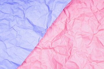 Sfondo carta stropicciata rosa e azzurro