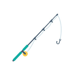 Fishing rod with fishing line Fishermen leisure activities