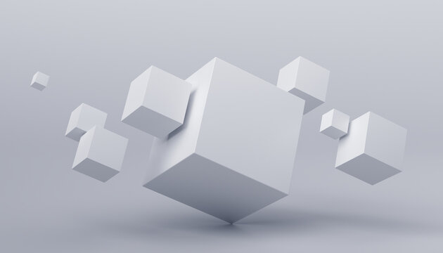 Fototapeta Abstract 3D Render of cubes