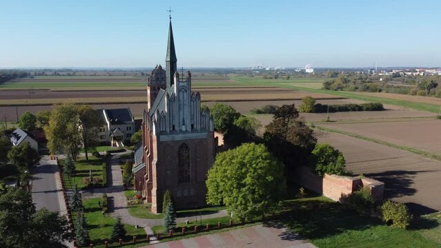Medieval historic church in Swiecie, Poland.