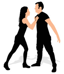 Couple fight