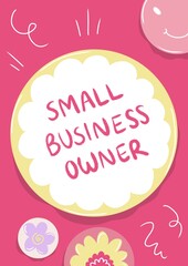 Naklejka na ściany i meble Small business owner badge